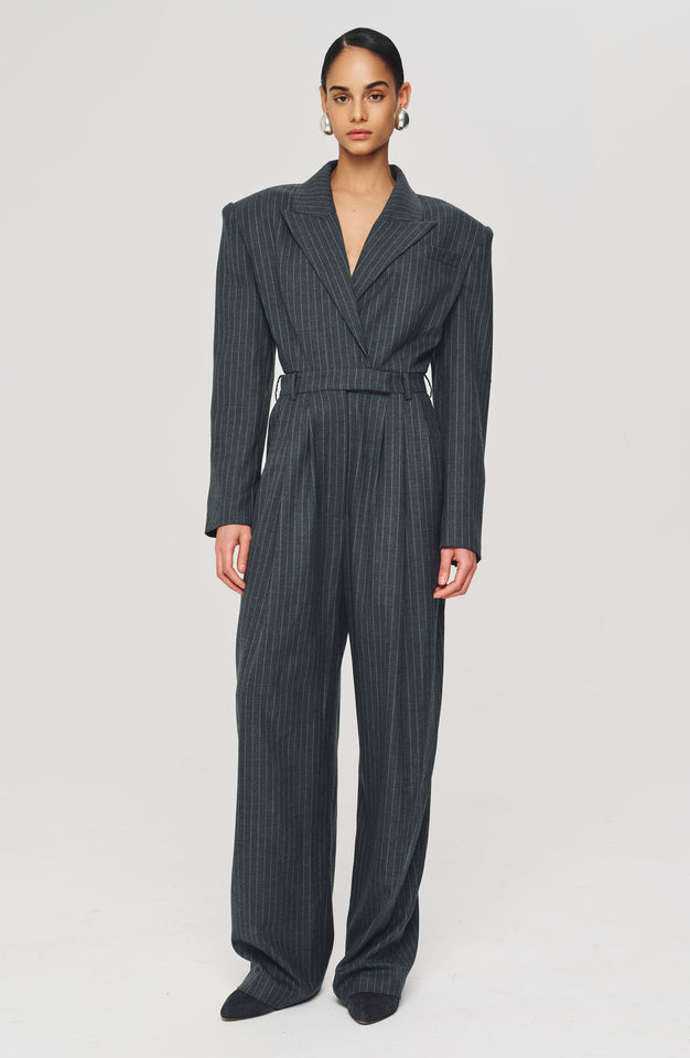Michelle Jumpsuit - Charcoal White