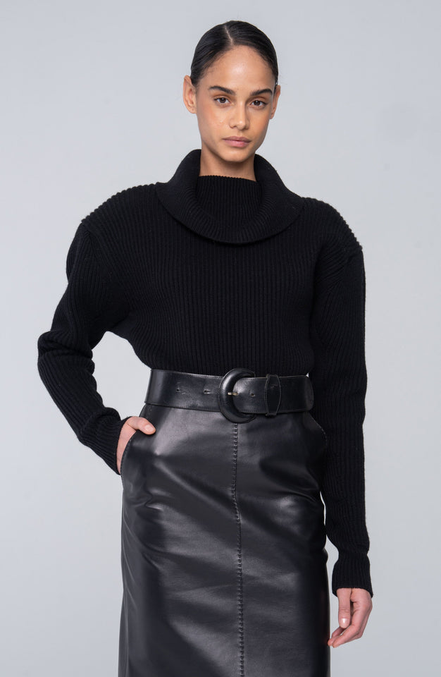 Camilla Knit Top - Navy