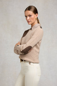 Heritage Crew Neck Knit (Latte Marl)