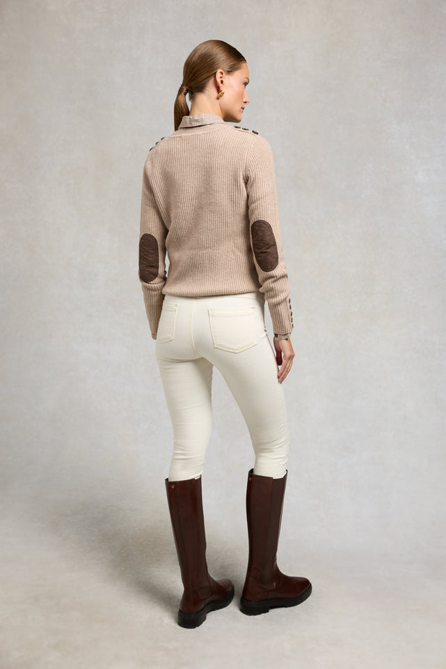 Heritage Crew Neck Knit (Latte Marl)