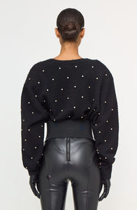 Corin Crystal Knit V-Neck