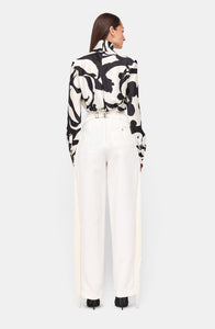 Enid Blouse - Black/Ivory