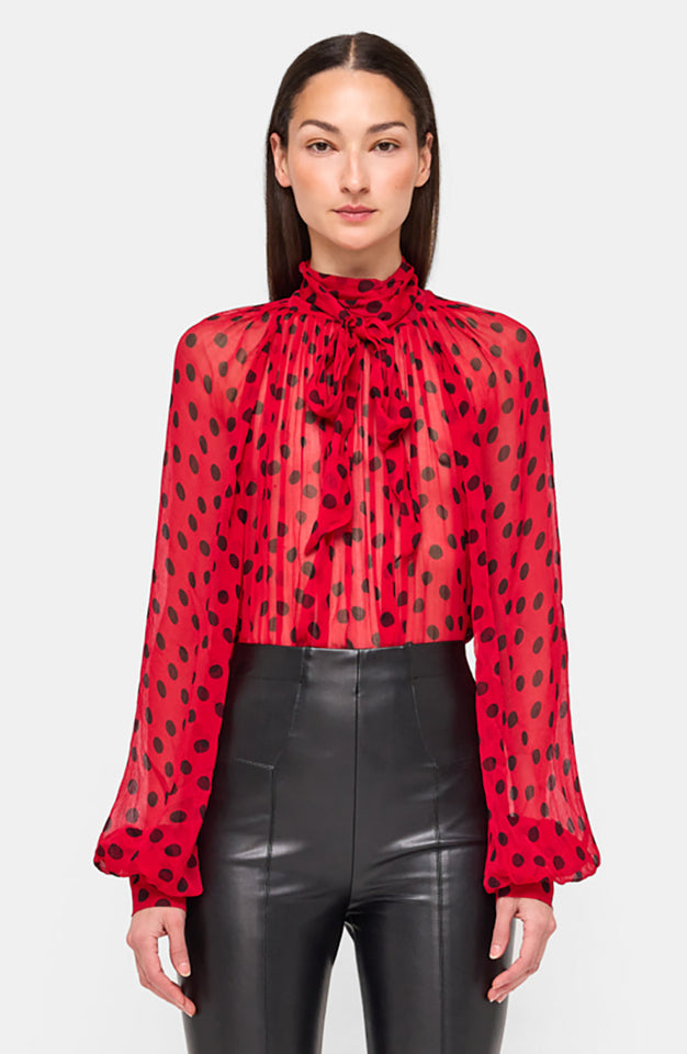 Zenia Top - Red/Black