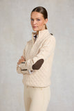 Country Cable Quarter Zip Knit (Oat)
