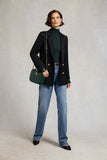 Buttoned Knit Roll Neck (Deep Emerald)
