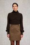 Regency Skirt (Large Scale Brown Herringbone)