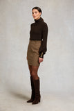 Regency Skirt (Large Scale Brown Herringbone)