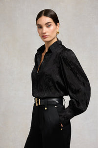 Iona Shirt (Black Jacquard)
