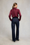 Georgina Satin Shirt (Mulberry)