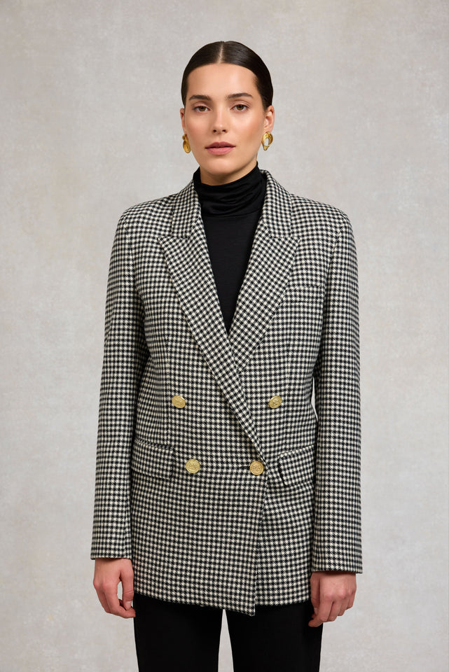 Belgravia Blazer (Black & White Puppy Tooth)