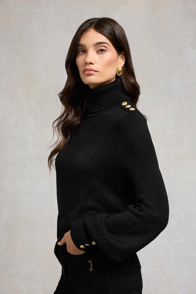 Chamonix Roll Neck Knit (Black)