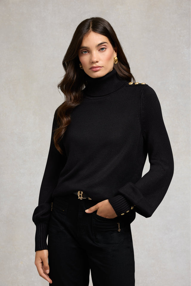 Chamonix Roll Neck Knit (Black)
