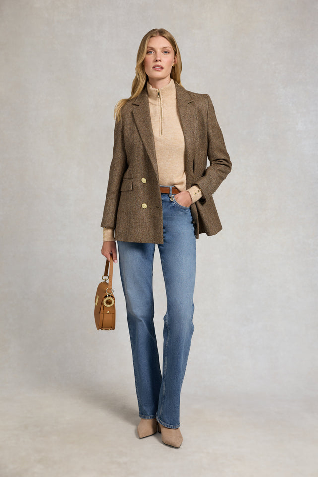 Tori Quarter Zip Knit (Camel)