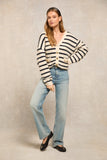 Mila Cardigan (Natural Stripe)