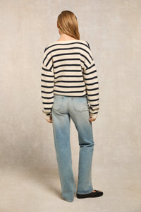 Mila Cardigan (Natural Stripe)