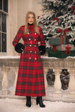 Full Length Marlborough Trench Coat (Red Tartan)