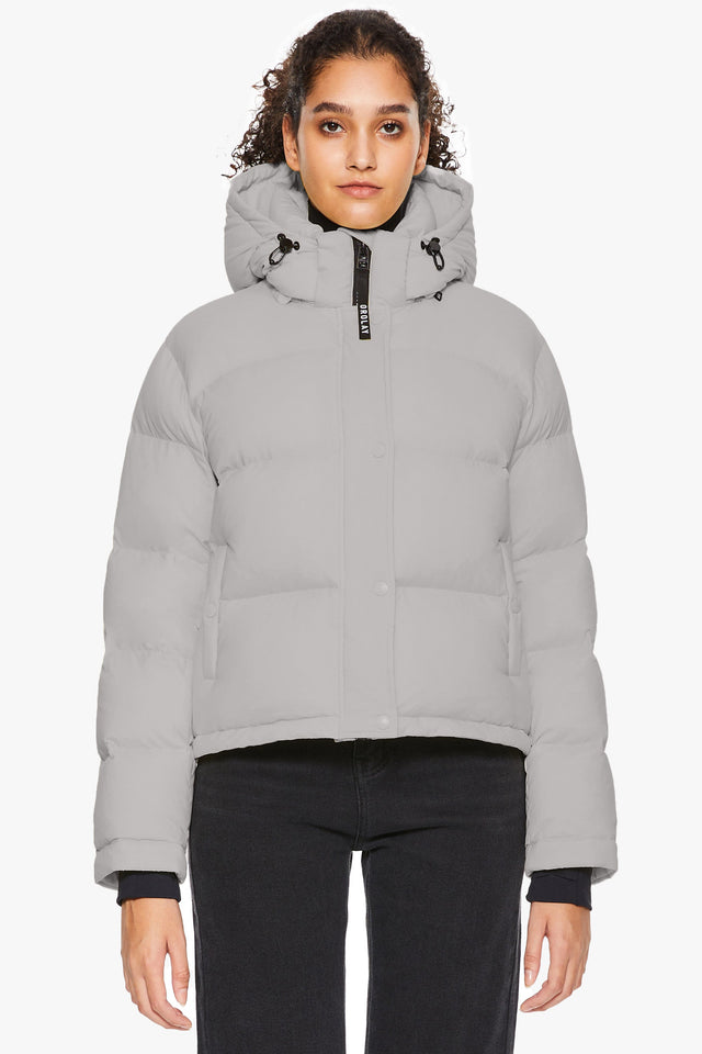 Aurora Cropped Thermal Down Puffer Jacket