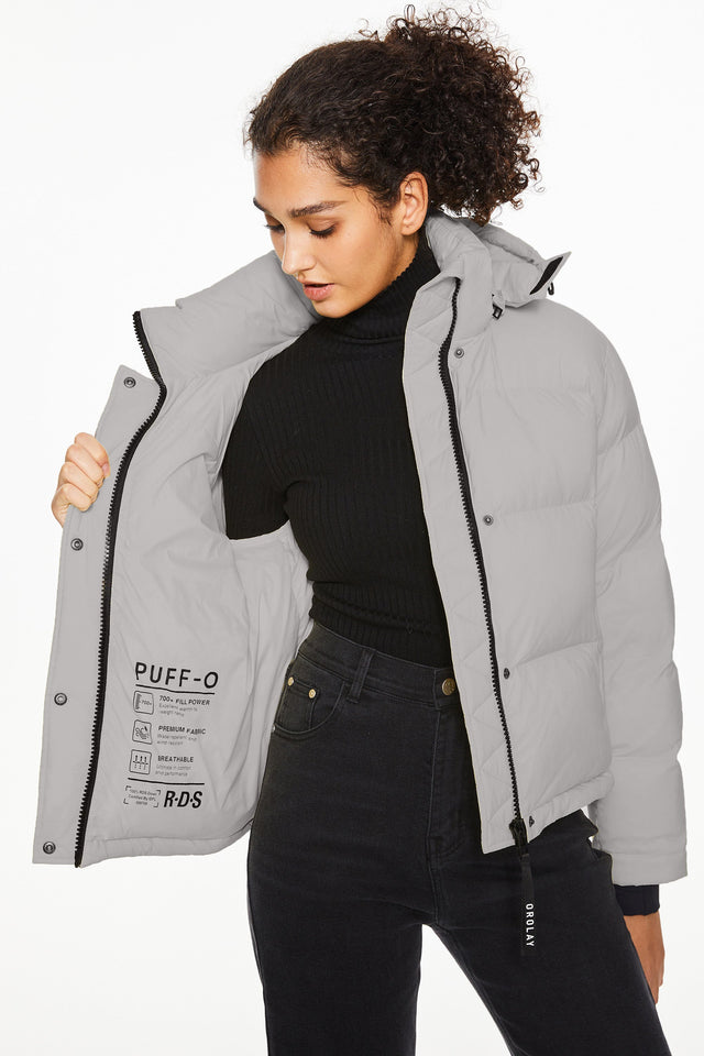 Aurora Cropped Thermal Down Puffer Jacket