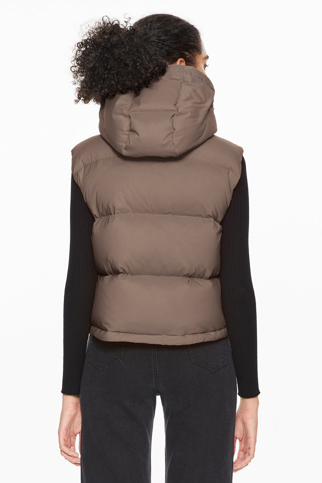 Aurora Hooded Down Puffer Vest