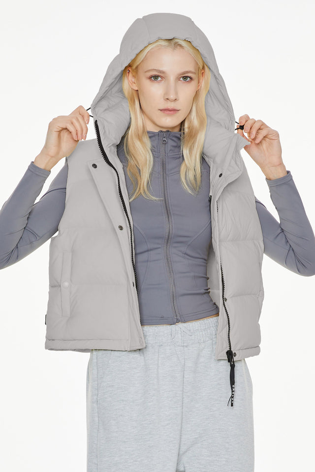Aurora Hooded Down Puffer Vest