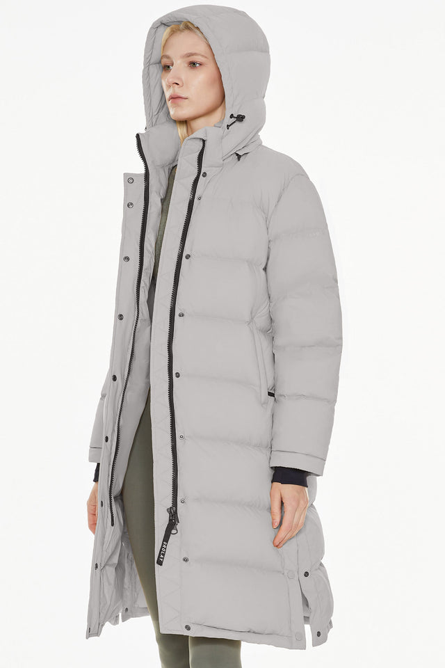 Aurora Long Detachable Hooded Down Jacket