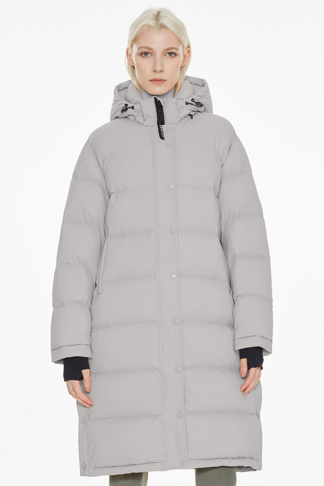 Aurora Long Detachable Hooded Down Jacket