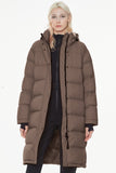 Aurora Long Detachable Hooded Down Jacket