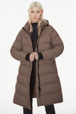 Aurora Long Detachable Hooded Down Jacket