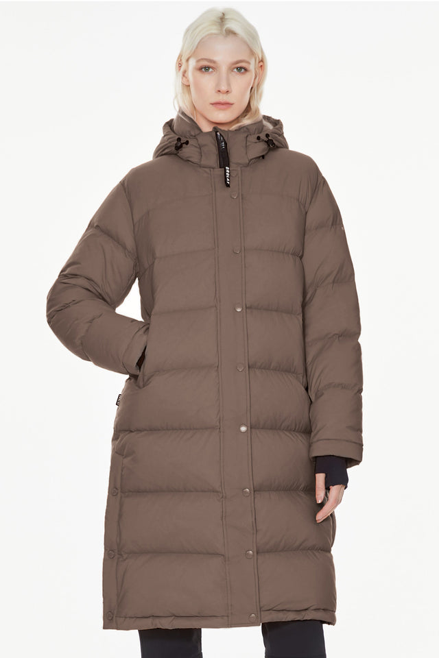 Aurora Long Detachable Hooded Down Jacket