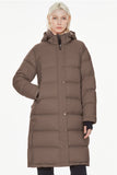 Aurora Long Detachable Hooded Down Jacket