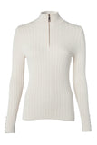 Ava Quarter Zip Knit (Almond)