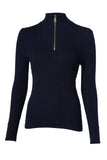 Ava Quarter Zip Knit (Ink Navy)
