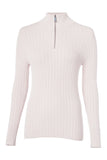 Ava Quarter Zip Knit (Soft Pink)