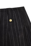 Belgravia Mini Skirt (Black Chalk Pinstripe)