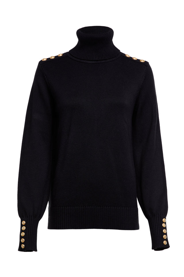 Chamonix Roll Neck Knit (Black)