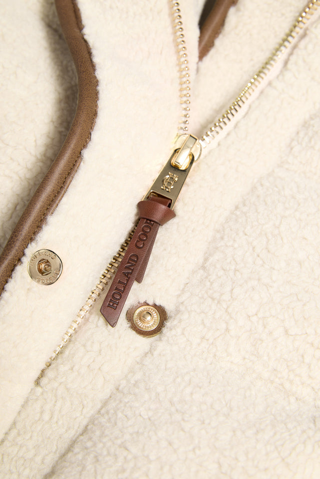 Crawford Longline Coat (Natural Borg)