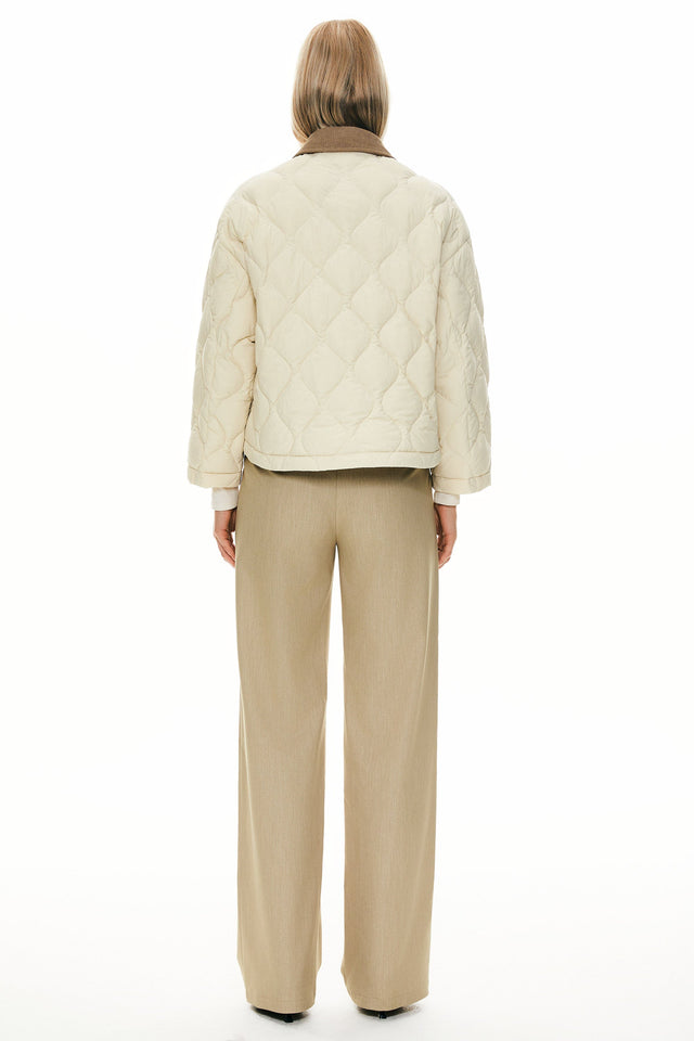 Lightweight Cropped Down Puffer Jacket