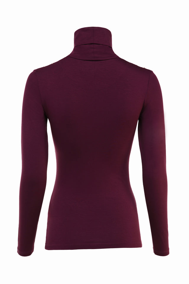 Essential Roll Neck (Burgundy)