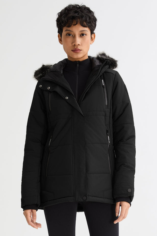 Faux Fur Hooded Mountain Parka Jacket