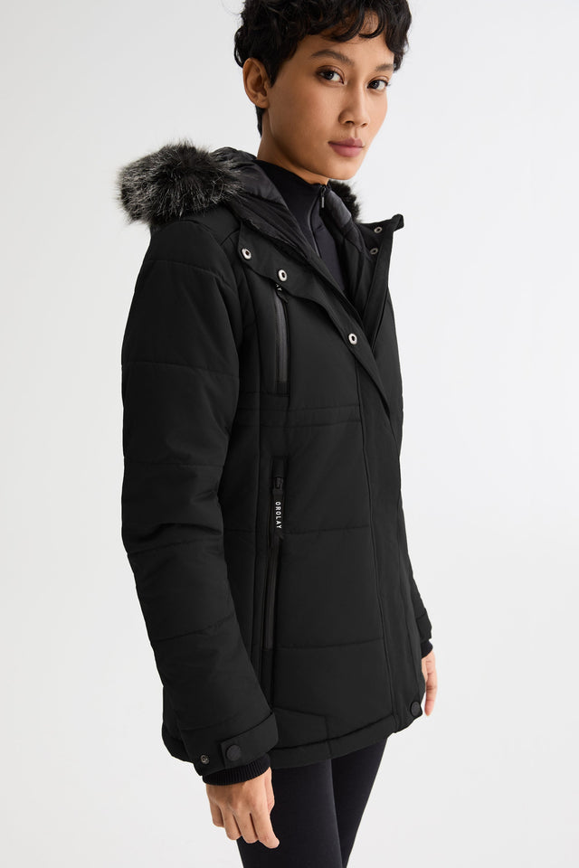 Faux Fur Hooded Mountain Parka Jacket