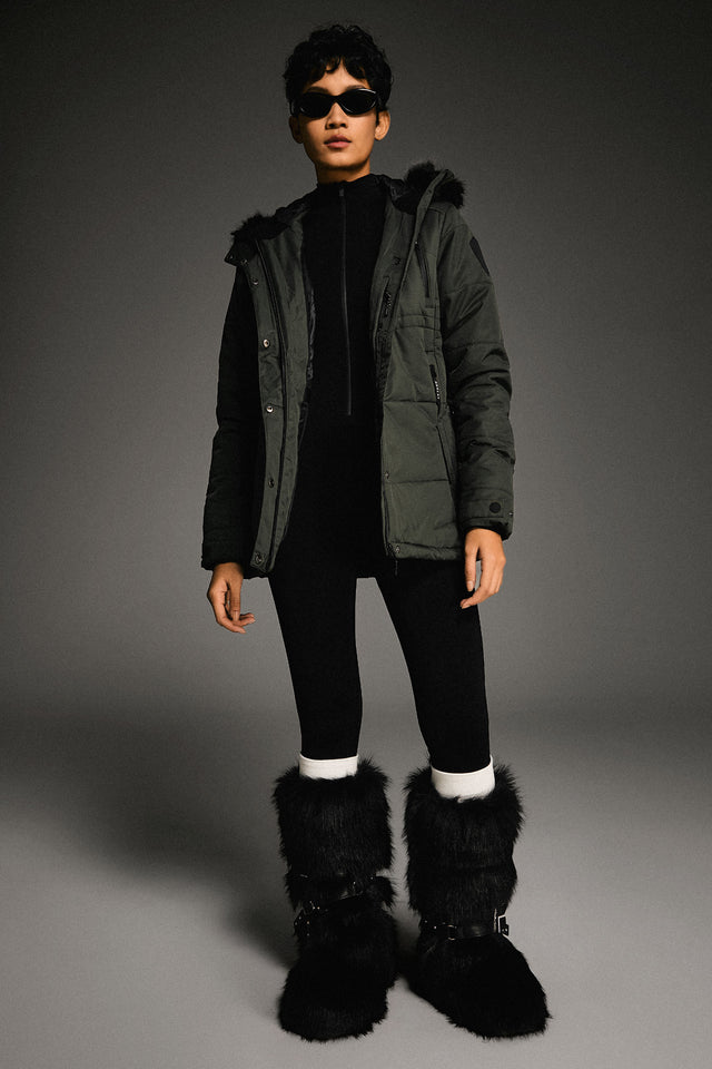 Faux Fur Hooded Mountain Parka Jacket