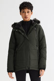 Faux Fur Hooded Mountain Parka Jacket