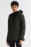 Faux Fur Hooded Mountain Parka Jacket