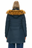 Faux Fur Qulited Puffer Down Jacket