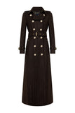 Full Length Marlborough Trench Coat (Chocolate Pinstripe)