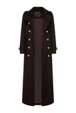 Full Length Marlborough Trench Coat (Chocolate Pinstripe)