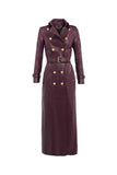 Full Length Marlborough Trench Coat (Valencia Leather Oxblood)