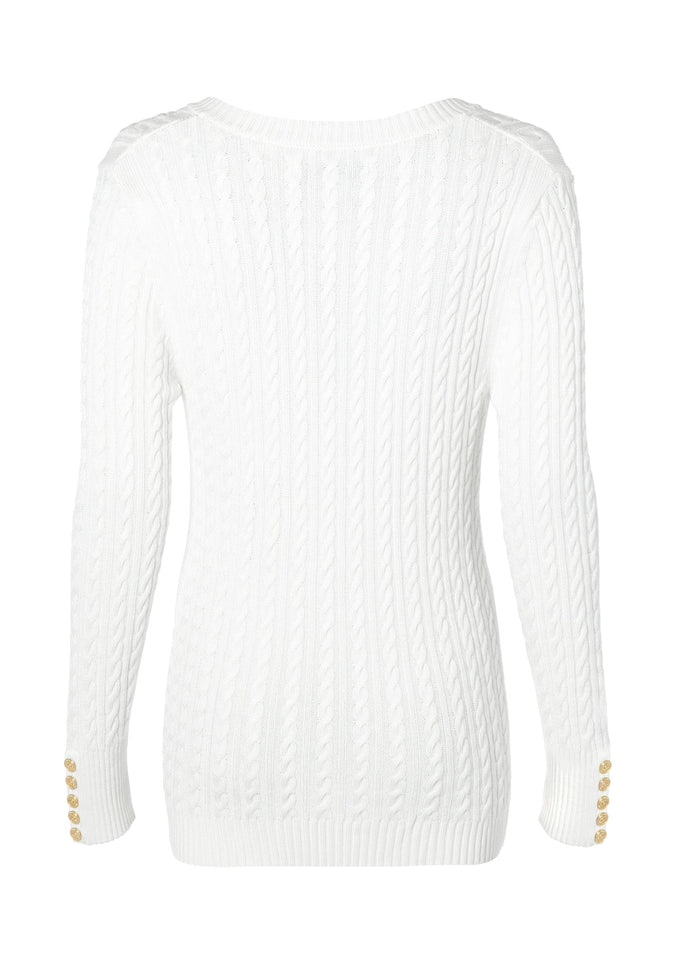 Seattle V-Neck Knit (Winter White)