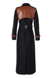 Full Length Marlborough Trench Coat (Soft Black Tan)