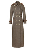 Full Length Marlborough Trench Coat (Large Scale Brown Herringbone)